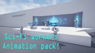 Sci-fi workers animation pack, Ue4 marketplace.