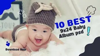 New born baby 9x24 Album Design psd Download | PARIDHI artography