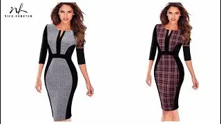 Покупки одежды с Aliexpress - Сексуальное женское платье в стиле офис леди