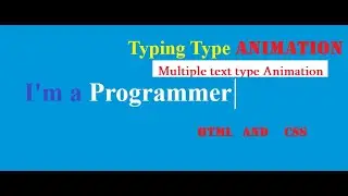 Typing type Text  Css Animation | How to make css text type animation |css wala