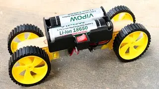 How to Make a Powerful BO DC Motor Car at Home| DIY Mini Electric Toy Car with Rechargable Batteries