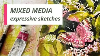 Expressive Sketches in Mixed Media Class