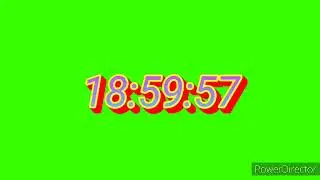 Time Signal 19h (Green Screen)