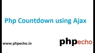 Php Quiz timer using ajax | Ajax Countdown With Session