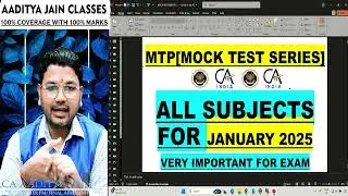 CA Students Alert 🚀 | MTP Mock Test Series for All Subjects for Jan 2026 & Future Attempts | ICAI