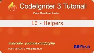 16 - Helpers in CodeIgniter | Loading Helpers into Controllers | CodeIgniter 3 Tutorial