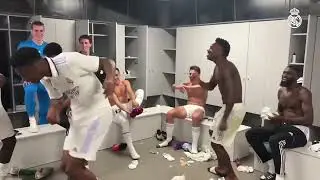 Real Madrid players dancing