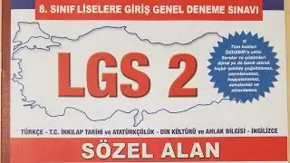 Özdebir Lgs 2 Sözel soru ve cevapları