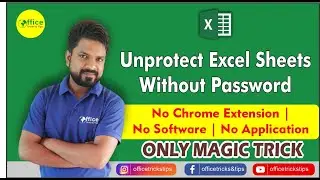 Unprotect Excel Sheets Without Password || How to unprotect the excel sheet if forgot the password