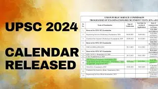 UPSC 2024 Calendar Released | UPSC 2024 calendar out | IAS PRE 2024 exam Date | UPSC 2024 कैलेंडर