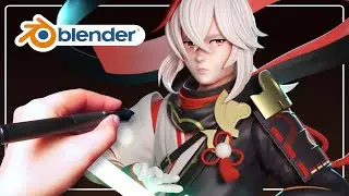 Sculpting Kaedehara Kazuha from Genshin Impact | Blender 3D