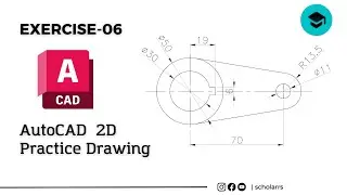 AutoCAD 2D Practice Drawing | AutoCAD Drafting | AutoCAD Tutorial | Exercise-06