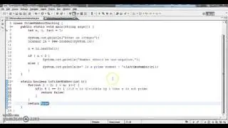 Java program to check if a number is prime or not