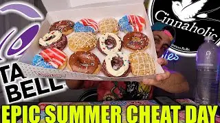 Cheat Day With Summer Treats! 😎 Krispy Kreme, Cinnaholic, Taco Bell And More!