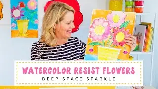 How to Create Easy Watercolor Resist Flowers