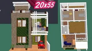 20x55 duplex house plan house planning 3d design