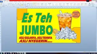 CARA MEMBUAT SPANDUK ES TEH JUMBO
