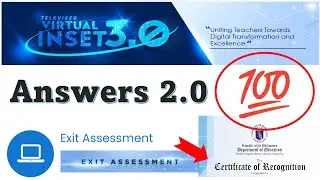 VINSET 3.0 EXIT ASSESSMENT ANSWER KEY (teacher Jay, Dina, Ziana, Ron, Benjamin, Teacher Clara, etc)