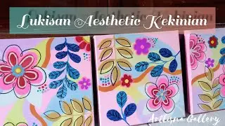 Lukisan Aesthetic Kekinian Simple & Mudah | DIY |Full Proses Pembuatan