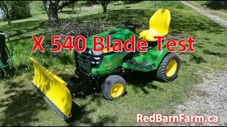 John Deere X540 Snow Plow Test w/o Chains