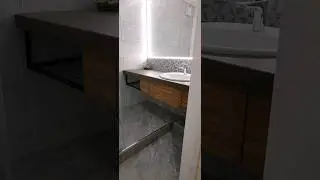Тумба в ванную под раковину лофт из металла и дерева/Astraloft/Астралофт/Мебель Астрахань