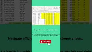 Excel Sheet Navigation #Shorts