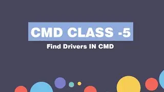 How to find drivers IN CMD How to get a list of all Device Drivers using Command Prompt CLASS 5