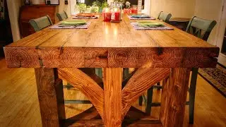 Dining Room Table from CNC Milled Logs - pt. 3/3