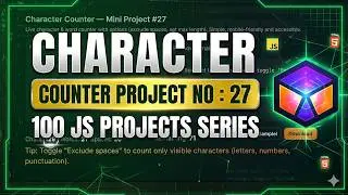 Character Counter JavaScript Project | Real Time Character & Word Counter  Project-27 
