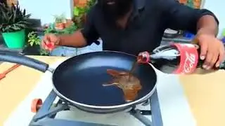 what happened after cocking cococola in non stick pan