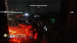 Destiny 2 - Lake of Shadows, knocking the big dude off the ledge
