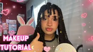 asmr ♥ cute makeup tutorial! application, brushing, soft spoken k-beauty e girl makeup