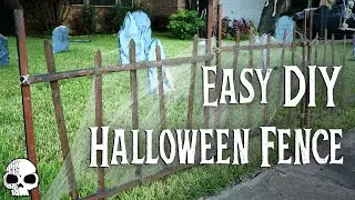 DIY Halloween Props - SUPER EASY Cemetery Fence!