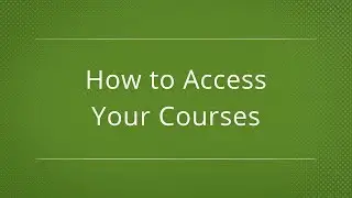 Moodle 3.1 - How to Access Your Courses [Student]