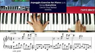 Arpeggio Exercise on Piano | ''Everytime'' song