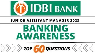 IDBI Junior assistant manager 2023 | Banking awareness | 60 most expected questions