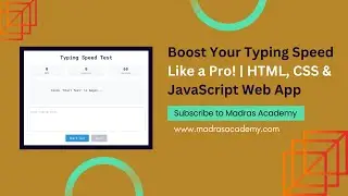 Build a Typing Speed Test App in JavaScript | Full Tutorial for Beginners ⌨️🔥