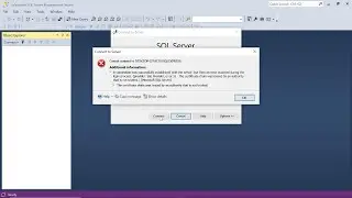 A connection was successfully established with the server, but then an error occurred...FIXED 100%