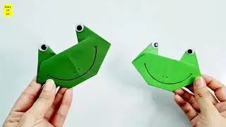 Origami Frog Face 🐸| Paper Frog | Craft With Color Paper | Diary Of Art