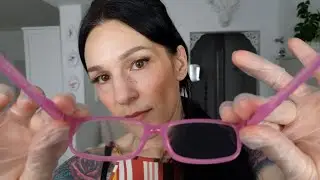 Optician tests different glasses on you and checks the perfect fit with various tools *ASMR* whisper