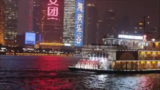 The Bund and Pudong in Shanghai Evening & Night - Pearl TV Tower, SWFC, Shanghai Tower, JinMao Tower