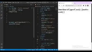 Converting String To Upper And Lower Case in JavaScript 