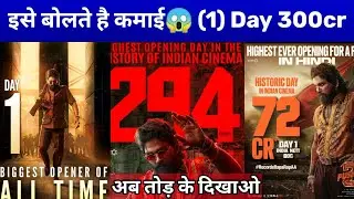 Pushpa 2 first day official total worldwide box office collection 300cr 😱|allu arjun  @MRMMOVIES