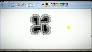 how to draw infinite logo in ms paint /-