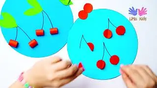 How to make a 3D paper cherry for kids