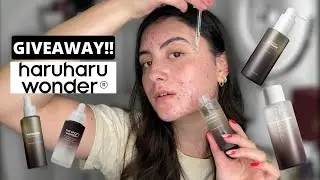 SKINCARE GIVEAWAY | Testing HaruHaru Wonder Skincare on Acne Prone + Sensitive Skin