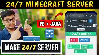 How To Make 24/7 Minecraft Server in Aternos | Aternos Server 24/7 Online | 24/7 Java + Pe Server