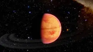 Relaxing video with meditation music. Fly in space