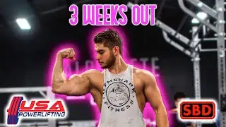 3 WEEKS OUT FROM MY FIRST POWERLIFTING COMPETITION | SBD WORKOUT