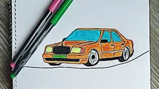 Учимся рисовать машину.Mercedes-Benz S-class w140 (s600).